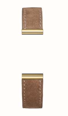 Herbelin Сменный ремешок для часов Antarès — коричневая замшевая кожа/сталь с золотым пвд — только ремешок BRAC17048P117