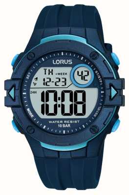 Lorus Цифровое многофункциональное цифровое циферблат длиной 100 м (40 мм)/темно-синий силикон R2325PX9