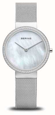 Bering Женский классический (31 мм) перламутровый циферблат/сетчатый браслет из нержавеющей стали 14531-004