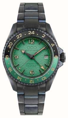 Out Of Order Зеленый треченто (40 мм), зеленый циферблат/черный браслет из нержавеющей стали OOO.001-24.VE