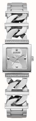 Guess Женские часы Runaway (20,8 мм) с серебряным циферблатом и браслетом из нержавеющей стали GW0603L1