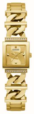 Guess Женские часы Runaway (20,8 мм) с золотым циферблатом и золотистым браслетом из нержавеющей стали GW0603L2