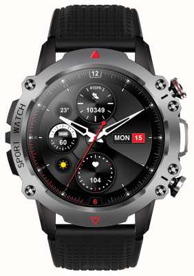 STORM Умные часы S-hero из титана (47 мм), цифровой циферблат/черный силиконовый ремешок 47535/TI
