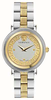 Versace Серебристый циферблат Greca Florish (35 мм)/двухцветная нержавеющая сталь VE7F00423