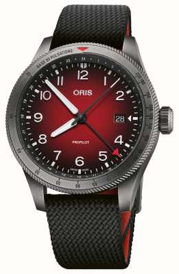 ORIS Propilot GMT автоматический (41,5 мм), циферблат дымчатого цвета, черный текстильный ремешок 01 798 7773 4268-07 3 20 14GLC