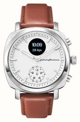 Pininfarina by Globics Гибридные умные часы Senso (44 мм), серебро лунного света / итальянская кожа PMH01A-01