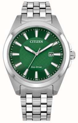Citizen Мужской эко-драйв (41 мм), зеленый циферблат/браслет из нержавеющей стали BM7530-50X