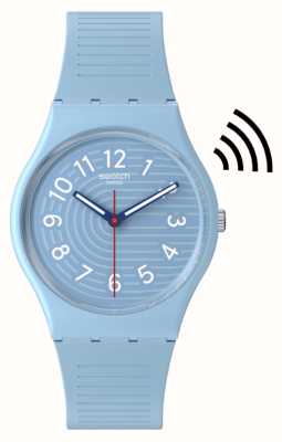 Swatch Модные линии в небе платят! (34 мм) синий циферблат/синий силиконовый ремешок SO28S104-5300