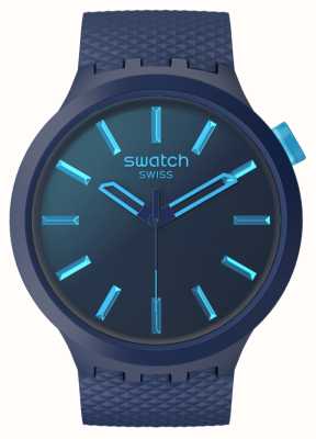 Swatch Синий циферблат со сиянием индиго (47 мм)/синий ремешок из биологических материалов SB05N113
