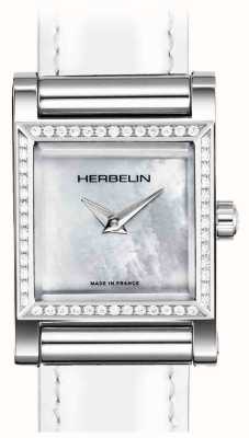 Herbelin Корпус часов Antarès – перламутровый циферблат/нержавеющая сталь с бриллиантами – только корпус H17144AP52Y09