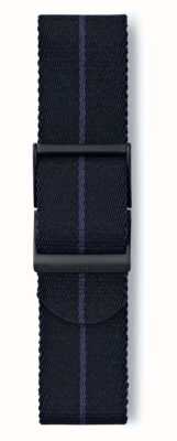 Elliot Brown Черная тесьма с синей полосой, стандартная длина, только ремень 22 мм. STR-N16