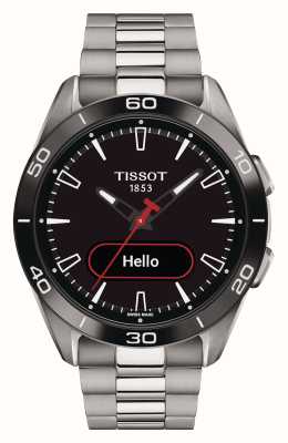 Tissot T-Touch Черный циферблат Connect Sport Solar из титана (43,75 мм) / титановый браслет T1534204405100