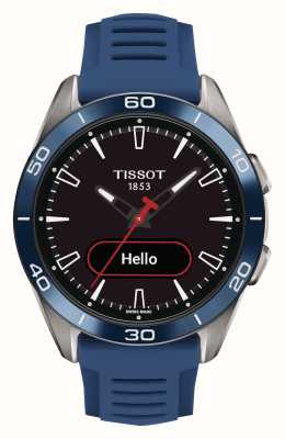 Tissot T-Touch Черный циферблат Connect Sport Solar из титана (43,75 мм) / синий силиконовый ремешок T1534204705101