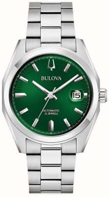 Bulova Мужские часы Surveyor (38 мм), зеленый циферблат/браслет из нержавеющей стали 96B429