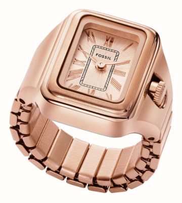 Fossil Женские часы Raquel с кольцом - циферблат из розового золота/ремешок из нержавеющей стали цвета розового золота ES5345