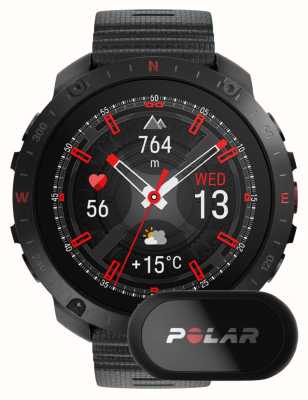 Polar Спортивные смарт-часы Grit x2 pro premium с GPS, черные, с сенсором h10 (s-l) 900110286