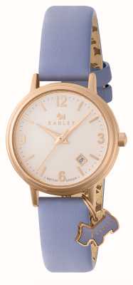 Radley Женские часы Lewis Lane (27 мм), бледно-розовый циферблат/синий кожаный ремешок RY21712
