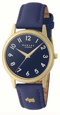 Radley Женские часы Southwark Park (42,8 мм), синий циферблат/синий кожаный ремешок RY21726