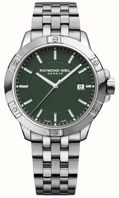 Raymond Weil Классический кварцевый (41 мм) зеленый циферблат Tango/браслет из нержавеющей стали 8160-ST-52041
