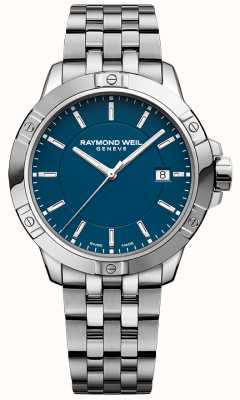 Raymond Weil Tango Classic кварцевый (41 мм) синий циферблат/браслет из нержавеющей стали 8160-ST-50041