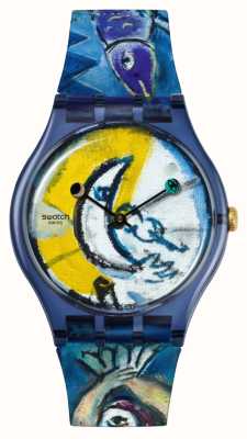 Swatch X tate - синий цирк Шагала - образчик арт-путешествия SUOZ365C