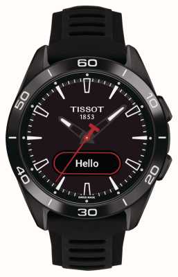 Tissot T-Touch Черный гибридный циферблат Connect Sport (43,75 мм)/черный силиконовый ремешок T1534204705104