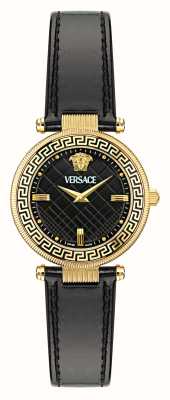 Versace Черный циферблат Reve (35 мм)/черный кожаный ремешок VE8B00224