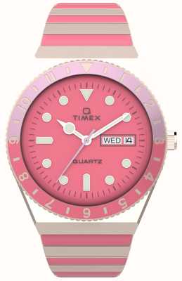 Timex Q timex (36 мм) розовый циферблат/розовый расширяемый браслет TW2W41000