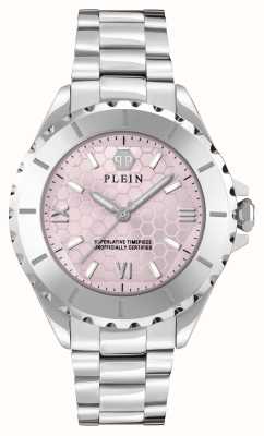 Philipp Plein Plein Heaven (38 мм) розовый циферблат с логотипом/браслет из нержавеющей стали PWPOA0324