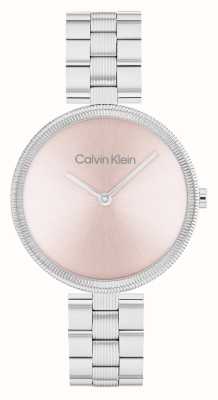 Calvin Klein Женский блестящий (32 мм) розовый циферблат/браслет из нержавеющей стали 25100015