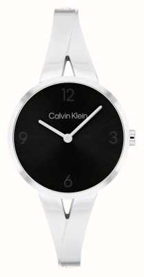 Calvin Klein Женский веселый (30 мм) черный циферблат/браслет из нержавеющей стали 25100026