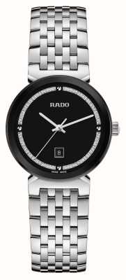 RADO Флорентийский кварц (30 мм), черный циферблат/браслет из нержавеющей стали R48913163