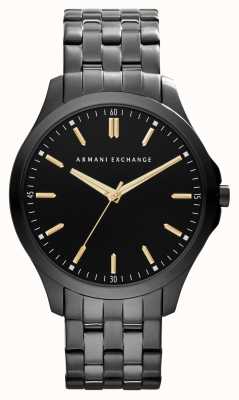 Armani Exchange мужские | черный циферблат | браслет из нержавеющей стали темно-серого цвета AX2144