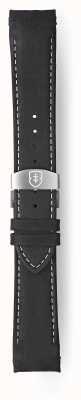 Elliot Brown Мужской черный матовый кожаный раскладывающийся ремешок шириной 22 мм с белой строчкой STR-L15