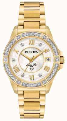 Bulova Женская морская звезда с бриллиантами золотого тона 98R235