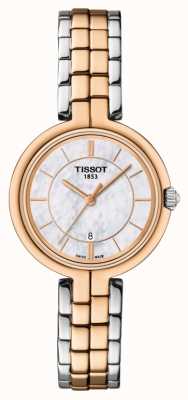 Tissot Женский двухцветный браслет с циферблатом с розовым золотом и розовым золотом T0942102211100