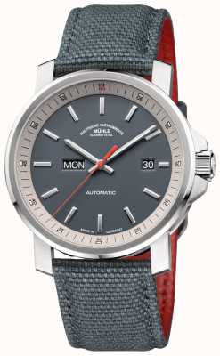 Muhle Glashutte Серые часы из нержавеющей стали 29er tag datum M1-25-34-CB