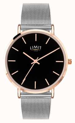 Limit Мужские современные часы с сетчатым черным циферблатом из нержавеющей стали 6308.37