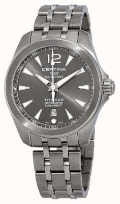 Certina Мужские часы ds action с серым циферблатом, титановый браслет C0328514408700