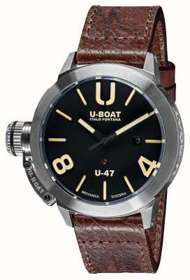 U-Boat Classico 47 as1 автоматический коричневый кожаный ремешок 8105