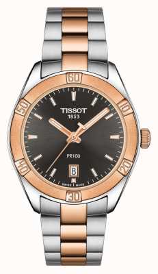 Tissot Женский двухцветный черный циферблат pr 100 sport chic 36 мм T1019102206100