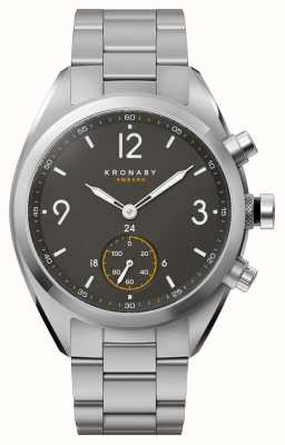 Kronaby Гибридные умные часы Apex (41 мм), черный циферблат, браслет из нержавеющей стали с 3 звеньями (a1000-3113) S3113/1