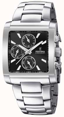 Festina | мужской хронограф из нержавеющей стали | черный циферблат | F20423/3