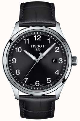 Tissot | джентльмен XL | черный циферблат | черный кожаный ремешок | T1164101605700