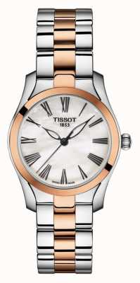 Tissot | t-волна | женский двухцветный браслет | перламутровый циферблат | T1122102211301