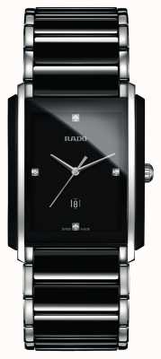 RADO Интеграл бриллианты высокотехнологичные керамические черные квадратные часы циферблат R20206712