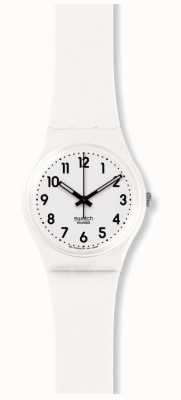 Swatch | оригинальный джентльмен | просто белые мягкие часы | SO28W107-S14
