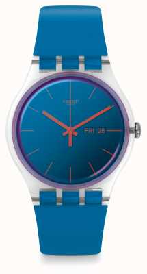 Swatch | новый джентльмен | полаблю наручные часы | синий силиконовый ремешок | SO29K702-S14