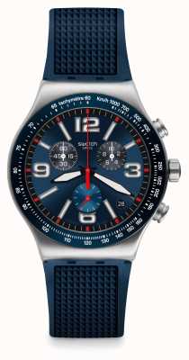 Swatch | новый иронический хроно | синие часы сетки | YVS454