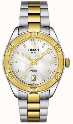 Tissot | женский спортивный шик pr100 | двухцветный браслет | T1019102211100